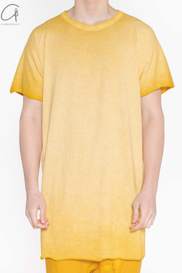 BORIS BIDJAN SABERI T-SHIRT AW22 TS ONE PIECE RF F035 FADE YELLOW 6 PBBS21